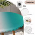 thumbnail image 5 of Teal Pink Ombre Round Fitted Tablecloth with Elastic Edge, Waterproof Table Cloth Table Cover for 45"-54" Tables, Modern Abstract Art Gradient Tablecloths for Dining Picnic Indoor Outdoor, 5 of 9