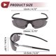 thumbnail image 4 of Gafas de motocicleta únicas 1 Pc, gafas de sol ciclismo UV400, lentes gris oscuro, marco negro y gris, anti-reflejo de tri-acetato de celulosa PC, 4 of 6