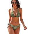 thumbnail image 1 of Faty-T Womens Camo Bikini Sets Halter Padded Top Tie Side Bottom Swimsuit, 1 of 12