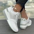 thumbnail image 5 of Leey-World Womens Running Shoes Women Comfortable Casual Platform Fashion Sneaker Womens Hiking Shoes(White,7), 5 of 7
