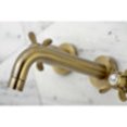 thumbnail image 3 of Kingston Brass KS8123BEX Essex 2-Handle 8 in. Wall Mount Bathroom Faucet, Antique Brass, 3 of 4