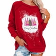 thumbnail image 1 of Sudadera Navideña de Cuello Redondo Para Mujer, Moda de Verano, Estampado Informal, Camiseta Holgada de Manga Larga, Top, Blusa, Jersey Odeerbi  ODB197165, 1 of 6