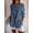 Blue, variant on Women'S Plus Size Single-Breasted Pleated Lapel Shirt - Solid Color, Pull-Up Sleeves, Lightweight And Versatile for All Seasons