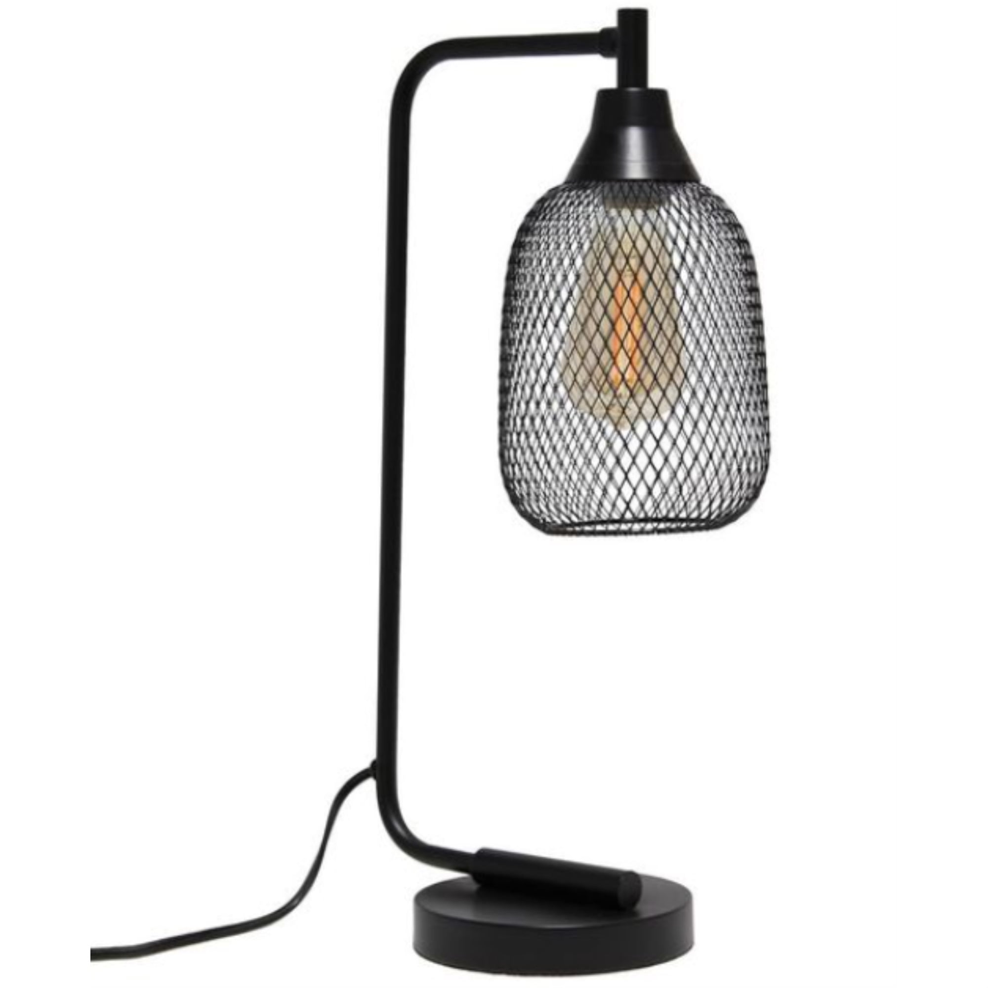 Lalia Home Industrial Mesh Desk Lamp, Matte Black
