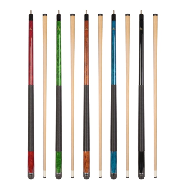 ASKA LEC5 Premium Canadian Maple Pool Cue Set of 5 - 58" Cues, Mixed Weights 18-21oz