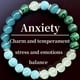 thumbnail image 1 of Ansiedad pulsera de cristal y las mujeres de malaquita natural de cuentas de piedra con cristal transparente y turquesa joyería de uso diario, 1 of 6