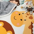 thumbnail image 2 of Kids Rug Non-Slip Play Mat with Lion Giraffe and Monkey in Beige, 2 of 5