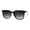 Black Smoke, variant on Classic Hipster Rectangular Keyhole Horn Rim Sunglasses Grey Green