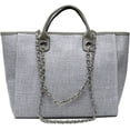 thumbnail image 1 of LinYooLi Women Canvas Handbag Large Capacity Chain Tote Bag PU Handle Shoulder Bag, 1 of 6