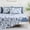 Indigo Botanical-Queen, variant on Indigo Botanical Queen 6-Piece Boho Floral Print Bedding Sheet Set