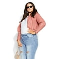 thumbnail image 1 of City Chic Women's Plus Size Cropped Fully Lined Biker Jacket, 1 of 6