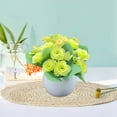thumbnail image 6 of Tahtuvzn Room Decor 5.91x4.72x4.72" Decorative Fake Flowers Simulation Dried Indoor Home Furnishings Dining Table Arrangements Living Room Plastic Bouquet TV Cabinet Potted Plants, Green, 6 of 6