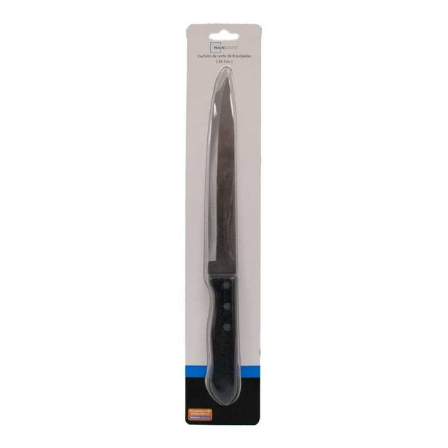Cuchillo de Corte Mainstays de Acero Inoxidable Mango de Madera 33.1 cm
