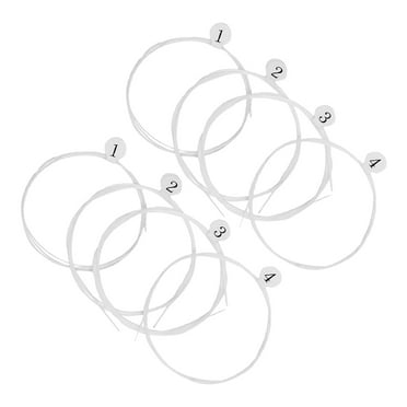 White Ukulele String Set with Nylon Strings for Replacement and Fashionable Sound Enhancement 8pcs