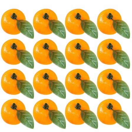 LABSERRON 50Pcs Mini Fake Fruit Model Orange for Summer Decoration