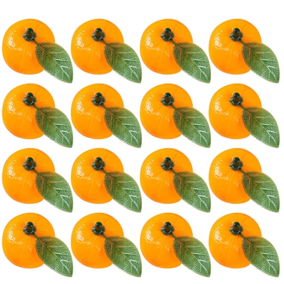 LABSERRON 50Pcs Mini Fake Fruit Model Orange for Summer Decoration