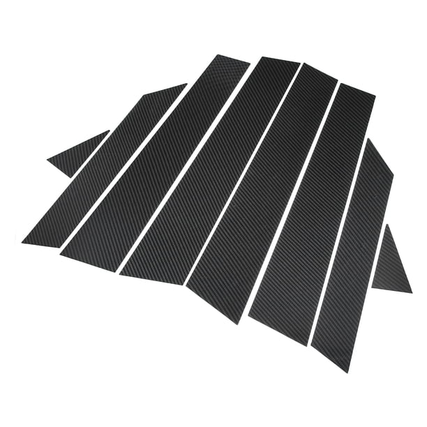Carbono Fibra Patrón Coche Ventana Pilar Postes Cubierta para Audi A3 Sedan