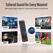 Bobtot Surround Sound Systems Wireless Rear Satellite Speakers - 800W 6.5inch Subwoofer 5.1/2.1 Channel Home Theater Systems with ARC Optical Bluetooth Input