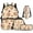 Capybara Print, variant on Boys17 Inch School Backpack 4 in 1 American Flag Baseball Print Bookbag with Lunch Box, Water Bottle Holder and Pencil Case for Kids Aged 7-13 National Pride Theme