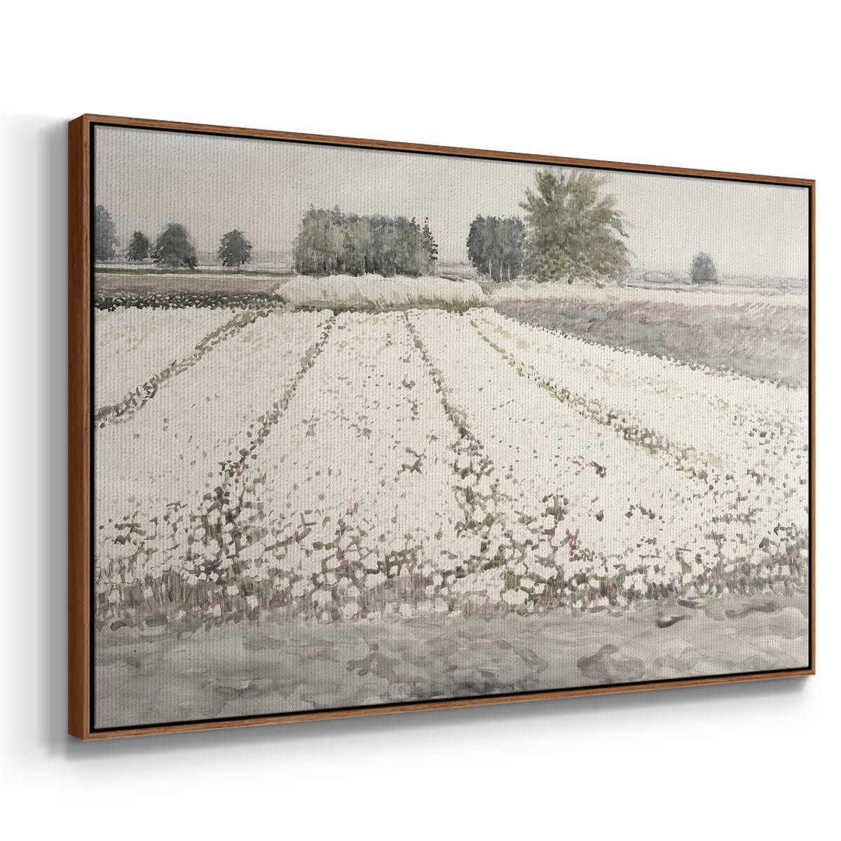 Vintage Landscape-CCCIV By Wexford Home Framed in Walnut Wood Gallery Wrapped Canvas 17 in. x 25 in.