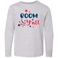 thumbnail image 3 of Inktastic 4th of July Boom Y'all with Red White and Blue Stars Long Sleeve Youth T-Shirt, 3 of 5