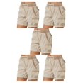 thumbnail image 1 of Qarigey Pantalones cargo Pantalones cortos de bolsillo Cintura suelta Pantalones de verano Deportes casuales Type5 NO5, 1 of 6