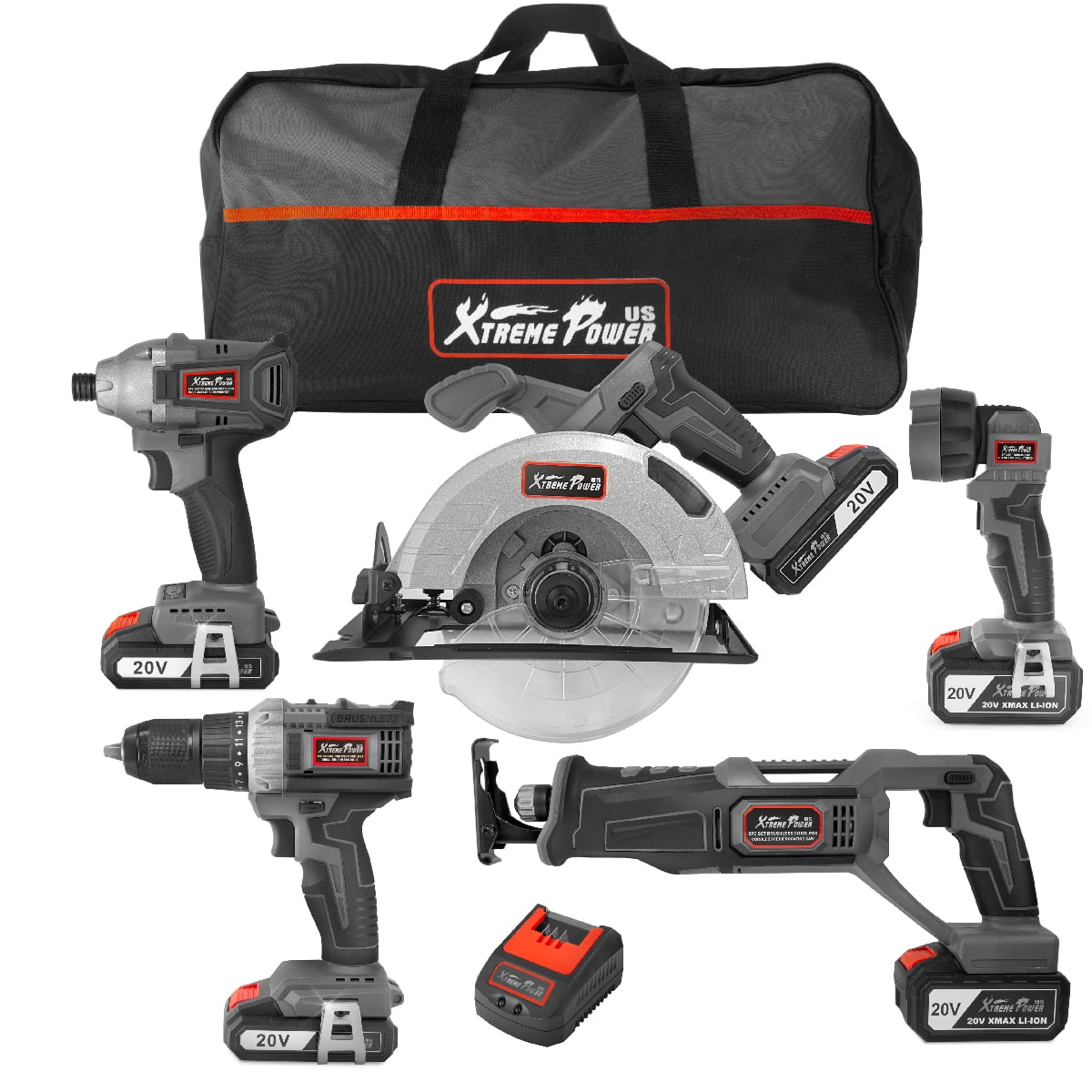 XtremepowerUS 20V Max Brushless Combo Set: Cordless Nigeria Ubuy