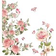 thumbnail image 1 of Flower vine, wall decals, pink watercolor, 1 of 5