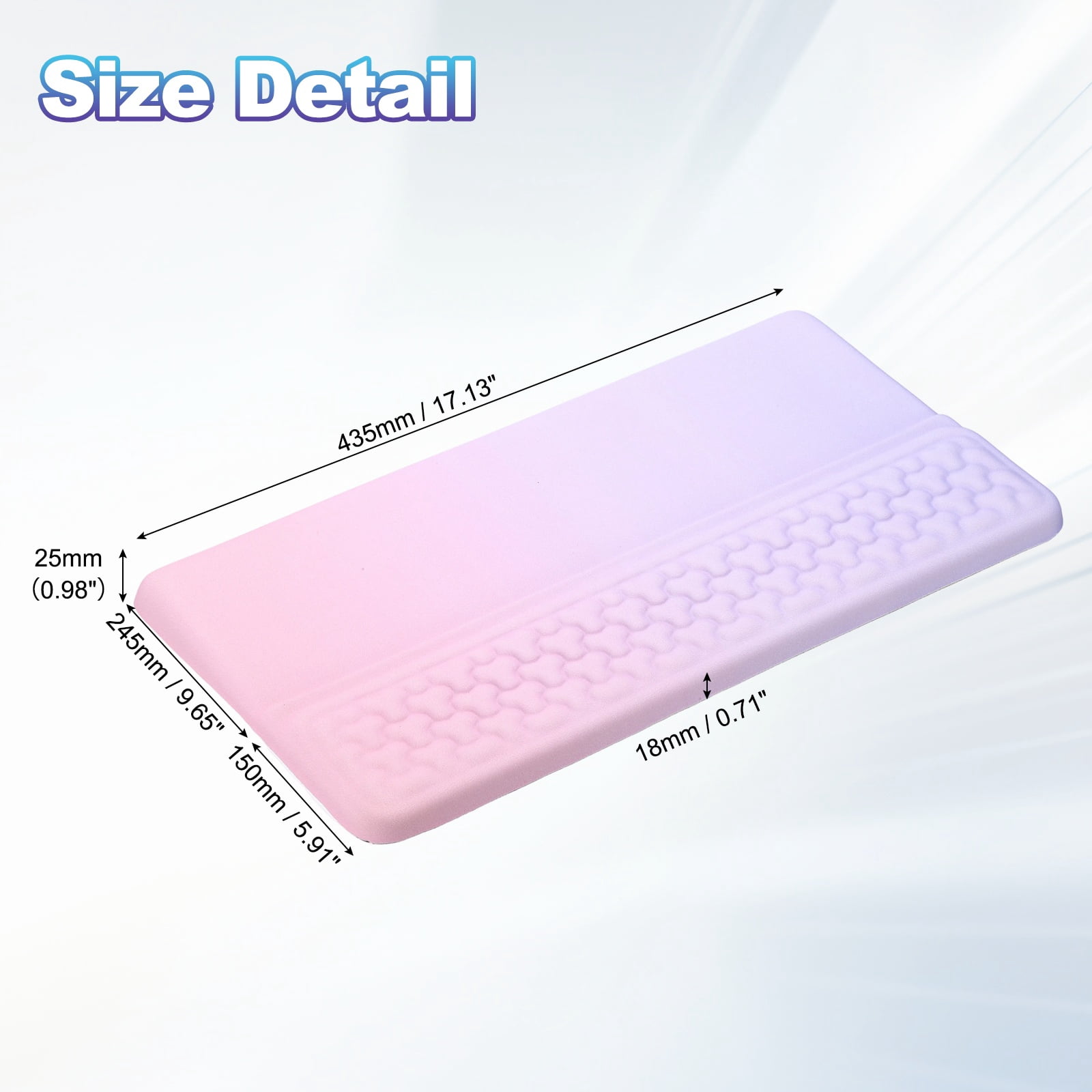 Uxcell Computer Keyboard Stand with Wrist Rest, Computer Wrist Support Pad, Keyboard Stand Riser Holder Pad for Office Desk Gaming Home, Pink and Purple