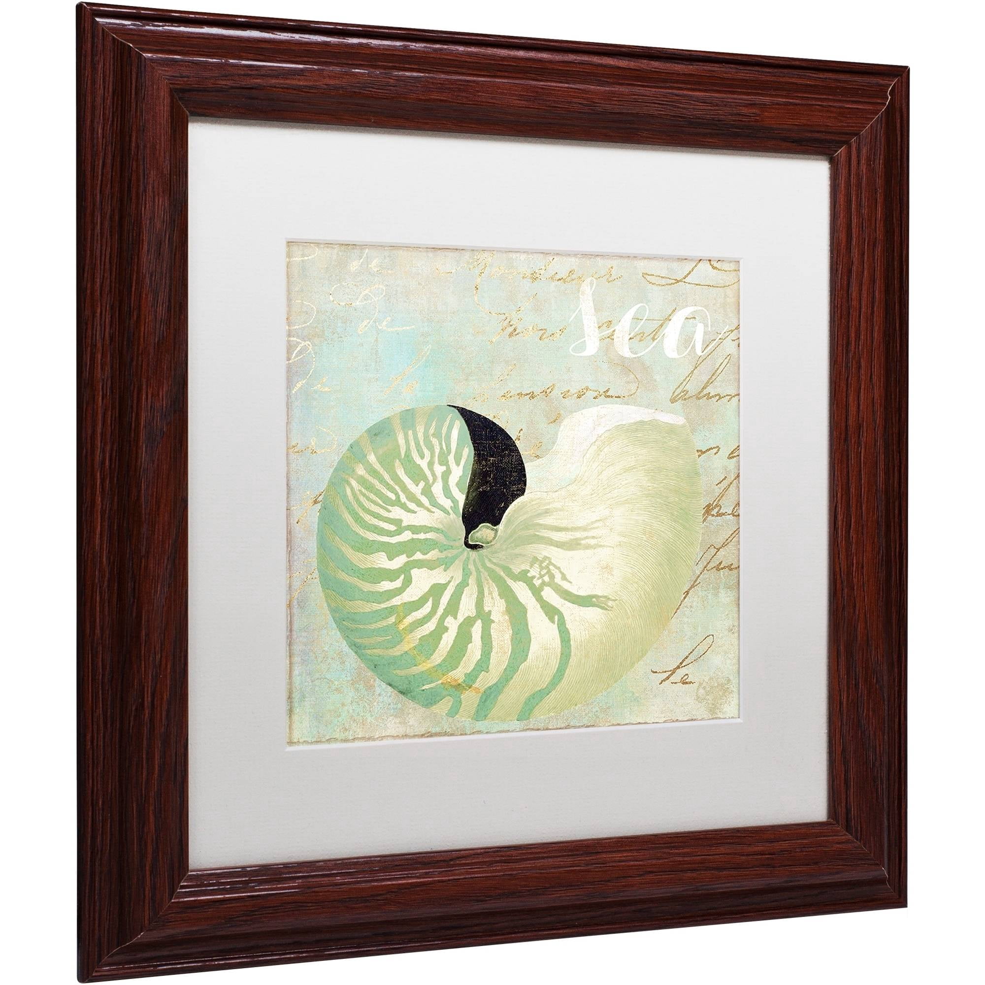 Trademark Fine Art "Turquoise Beach I" Canvas Art by Color Bakery White Matte, Wood Frame