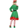 thumbnail image 6 of Christmas Lady Plush Party Role-Playing Performance Dress for Holiday Events and Cosplay, Soft Women's Costume Dress with Long Sleeve and Festive Design,Green,S, 6 of 8