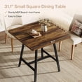 thumbnail image 6 of Finmind 31.1" Square Industrial Dining Table for 2-4 People, Small Spaces, 6 of 7