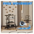thumbnail image 5 of AV Media Stand with Wheels, 4-Tier Audio Tower, Adjustable Shelves, Stereo Rack for Record Player, TV Box, Corner Entertainment Center, 5 of 7