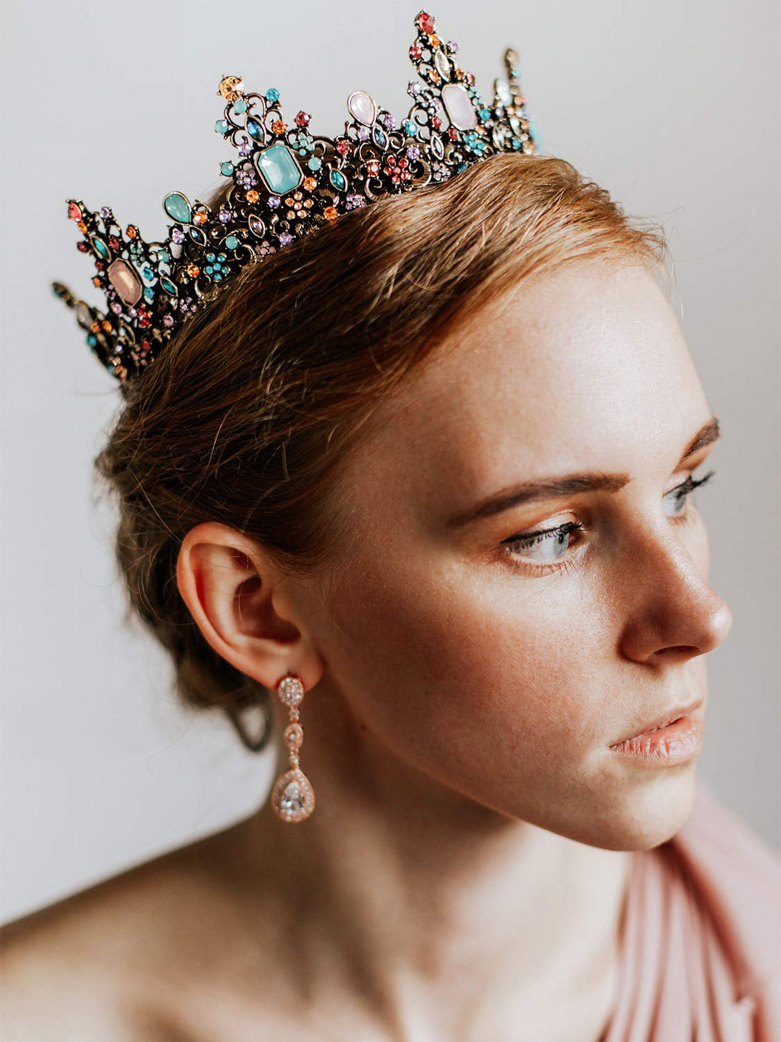 Baroque Ladies Embellished Hairband Headband Jeweled Crown Tiara Wedding Party 