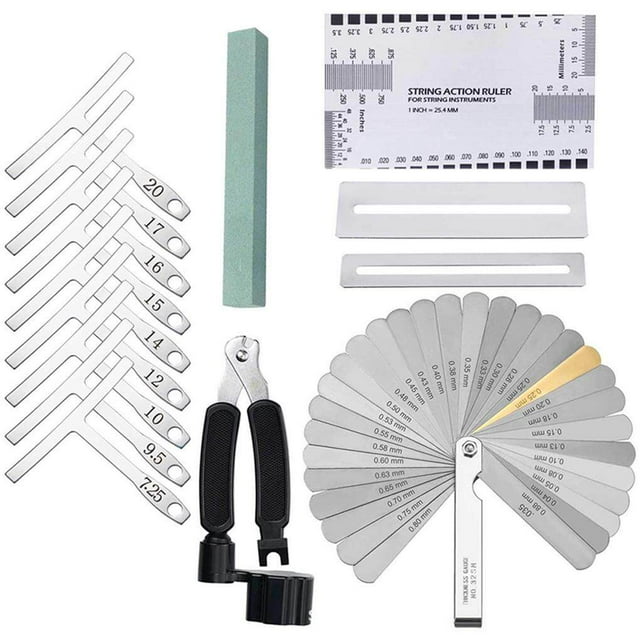 fastboy Guitar Luthier Tool Kit Guitar Accessories String Action Gauge Ruler Radius Gauge Steel Feeler Gauge Luthier Tool