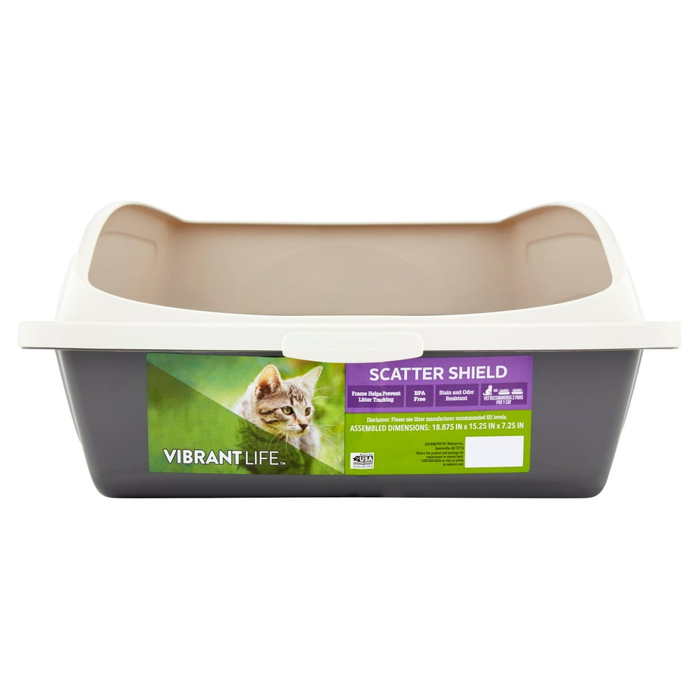 Vibrant Life Beige Scatter Shield Cat Litter Tray