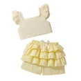 thumbnail image 1 of Hiiyo Big Girls Summer Outfits Ruffle Strap Tank Top Layered Skort Set, Sizes 8-9Y, 1 of 8