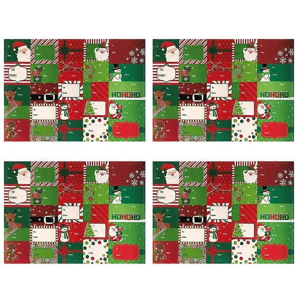 Christmas Adhesive Stickers 8Pack Ideal For Crafting And Wrapping Presents Featuring Beautiful Patterns