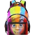 thumbnail image 2 of Anime In-side Out Backpack Canvas Funny Couple Backpacks 3D Large Capacity Travel Bags Gym Daypack Unisex, 2 of 7