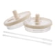 thumbnail image 4 of 2 tapas transparentes de repuesto para vasos, resistentes a derrames y salpicaduras, reutilizables para vasos de viaje, tapa sellada transparente, 4 of 8