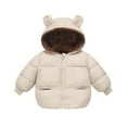 thumbnail image 4 of Toddler Baby Boys Girls Winter Fleece Jacket Unisex Little Kids Warm Hooded Outwear Coat 1-6T, 4 of 8
