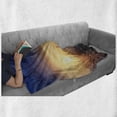 thumbnail image 6 of City Soft Flannel Fleece Blanket, Sunrise at Los Angeles Urban Architecture Tranquil Scenery Majestic Sky, Cozy Plush for Indoor and Outdoor Use, 50" x 70", Navy Blue Apricot Ivory, by Ambesonne, 6 of 6