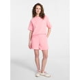 thumbnail image 2 of Time and Tru Women's Boxy Sweatshirt with Short Sleeves, Size XS-XXXL, 2 of 5