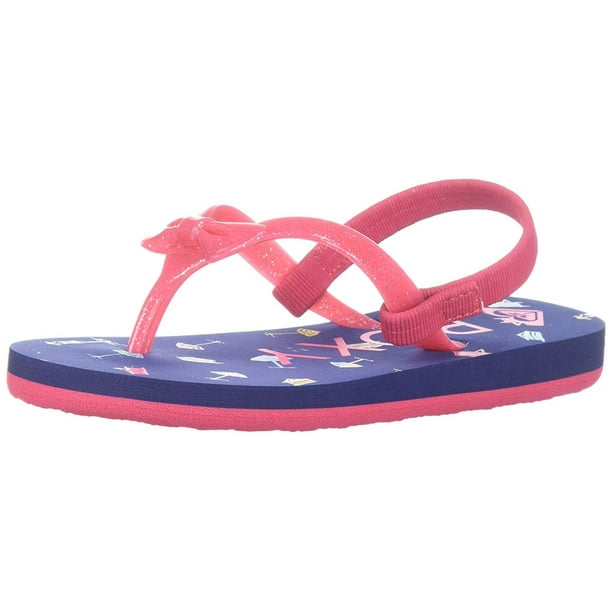 Roxy Kids Roxy Girls Arol Slip On Sling Back Flip Flops, Red, Size 8.