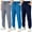 Ash/Navy/Cyan, variant on BIG ELEPHANT Boys Sweatpants, Cotton Sports Jogging Pants with Pockets and Drawstring, 3 pack (6-15Y)