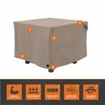 thumbnail image 3 of Modern Leisure Garrison Square Fire Pit Table Cover, Waterproof, 32" Square x 22"H, Sandstone, 3 of 12