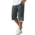 thumbnail image 5 of Ceisia Men's Big & Tall Solid Color Elastic Waist Drawstring Pocket Casual Sports 7 Inch Shorts Gray 6XL Gifts for Father, 5 of 9