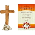 thumbnail image 4 of Confirmation Cross Natural Brown 3 inch Resin Stone Tabletop Figurine and Card, 4 of 5