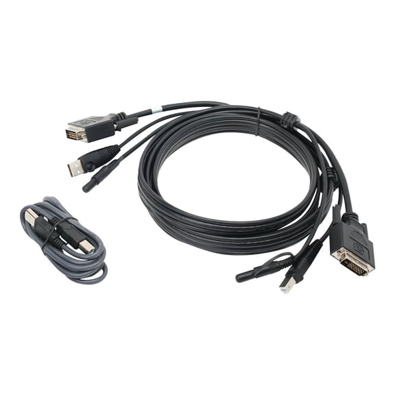IOGEAR DVI USB KVM Cable Kit with (TAA) Audio (G2L703UTAA3)