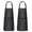 Black+Black, variant on 2 Pack Kitchen Aprons, Apron For Cooking With 2 Pockets, Unisex Adjustable Neck Strap Chef Aprons For Men Women (BLACK & BROWN)